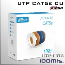 Cable UTP CAT5E CU Unifilar Dahua 100M c/Retardante de Flama