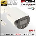 IPC-HFW2449S-S-IL IP PoE Dahua FullColor CMOS 4M SlotSD SMD WizSense Luz y Audio