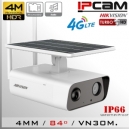 Hikvision IP 4G Solar BoxCam 4M IR30M Soporta SD 256GB