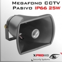 MEGAFONO CCTV Pasivo 25W | Altavoz | Alta Potencia | IP66