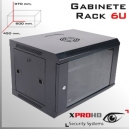 RACK 6U | GABINETE | 600x 450x 370(mm) | LLAVE Y EXTRACTOR