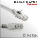Cable UTP Cat5e 24AWG - 5Mts. Patch Cord