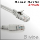 Cable UTP Cat5e 24AWG - 3Mts. Patch Cord