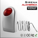 Sirena alámbrica con luz estroboscópica y sonido | Compatible KERUI