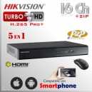 Hikvision DVR Turbo 16Ch+ 2 IP HD 5en1 HDMI VGA Satax1 Audiox1 H.265 Pro+