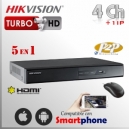 Hikvision DVR Turbo 4Ch+ 1 IP HD 5en1 1080n HDMI VGA Satax1 Audiox1