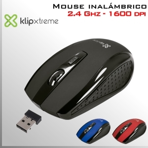 Mouse DVR inalámbrico 2.4Ghz óptico 6 botones - plug & play