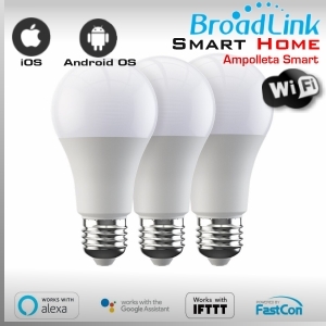 3x AMPOLLETA LED WIFI SMART SOCKET E27 By Broadlink Bestcon