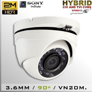 3651-2MPS323 DomeCam IR Profesional Sensor SONY 1080p 2Mp HD-CVI 90º