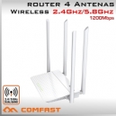 Router WiFi 2.4Ghz y 5.8Ghz Wireless Domiciliario 1200Mbps