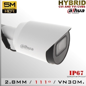 DH-HAC-HFW1500TN - BoxCam Dahua Profesional Sensor CMOS 5MP/4MP/2MP Hibrida