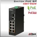 Switch 8P DAHUA Fast Ethernet 1xPoE 1xSFP 96W | Plug & Play