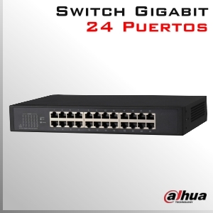 Switch 24 bocas (24 puertos) DAHUA Gigalan 10/100/1000Mbps | Plug & Play