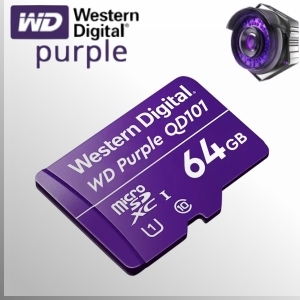 WD Purple™ 64GB MicroSDHC Video Vigilancia Clase 10 - V30
