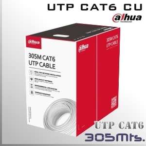 Cable UTP CAT6 CU Unifilar Dahua 305M c/Retardante de Flama