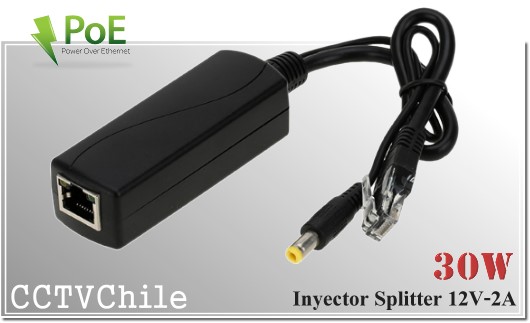 Inyector PoE Splitter 12v-2a Telefonia IP - Camara IP - No Poe