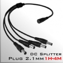 Plug 2.1mm DC Splitter 1H-4M