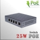 Switch POE 4 bocas (5 puertos) - 25W