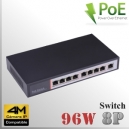 Switch POE Gigabit 9 bocas (8 puertos) - 96W
