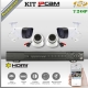 KIT IP NVR8Ch 4 cámaras MIX 720p HD PoE P2P