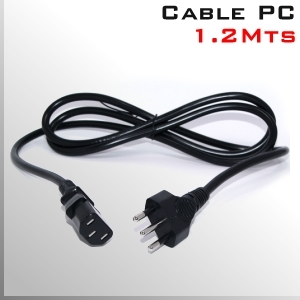 Cable Poder 220v para PC 1.2mts