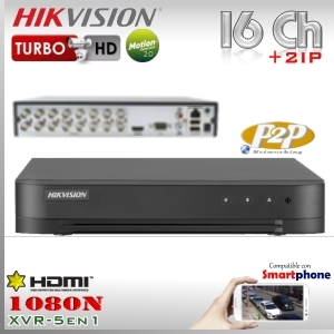 Hikvision 16Ch+ 2 IP HD 5en1 MD2.0 1080N HDMI VGA Satax1 Audiox1