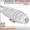 Antena AP y Repetidor WiFi 2.4Ghz y 5.8Ghz Exterior 1200Mbps