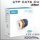 Cable UTP CAT6 CU Unifilar Dahua 100M c/Retardante de Flama