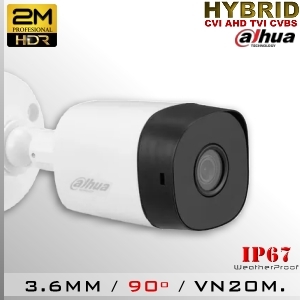 DH-HAC-B1A21N-360 - BoxCam Dahua Smart IR Profesional Sensor CMOS 1080p 2Mp Hibrida