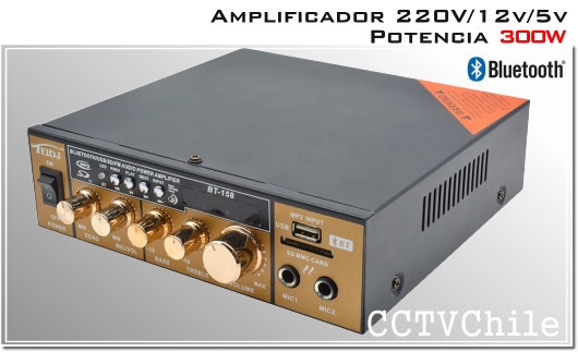 Amplificador de Audio y sonido - Alta potencia 220v 12v Bluetooth