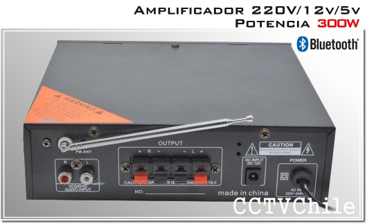 Amplificador de Audio y sonido - Alta potencia 220v 12v Bluetooth