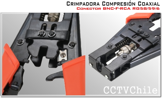 Herramienta Crimpadora Rg58 RG59 RG6 - Cable Coaxial - Crimpeadora RG59 RG6 - Para cable coaxial RG58 RG59 RG6 - Conector BNC F RCA compresion Otros crimpiadora 